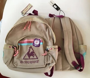 Le Coq Sportif, Schul-, Sport-, Freizeit-Rucksack A4, Stationery, beige/lila - Foto 1 di 3