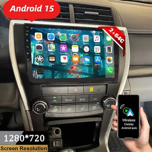 For 2015-2017 Toyota Camry Car Stereo Radio Android 12.0 Apple Carplay Navi WiFi - Picture 1 of 14