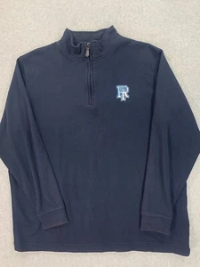 Rhode Island Rams Vantage Quarter Zip Pullover Campus Sweater (Men's XL) Blue - Picture 1 of 13