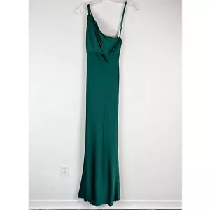 Vestido Vaina IEENA para Mac Duggal Nuevo sin Etiquetas 55385 Un Hombro Satinado Verde Talla 0 - Imagen 1 de 7