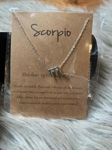 Scorpio ♏️ Pendant Necklace Zodiac Signs Women Chain Jewelry New stainless steel - Picture 1 of 2