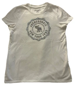 Abercrombie Kids Girl’s Size 15-16 Logo Embroidered Graphic Tee - Picture 1 of 3