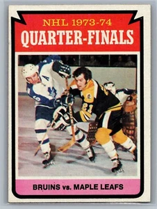1974-75 Topps #211 Quarter-Finals Stanley Cup Playoffs - EX *TEXCARDS* - Bild 1 von 2