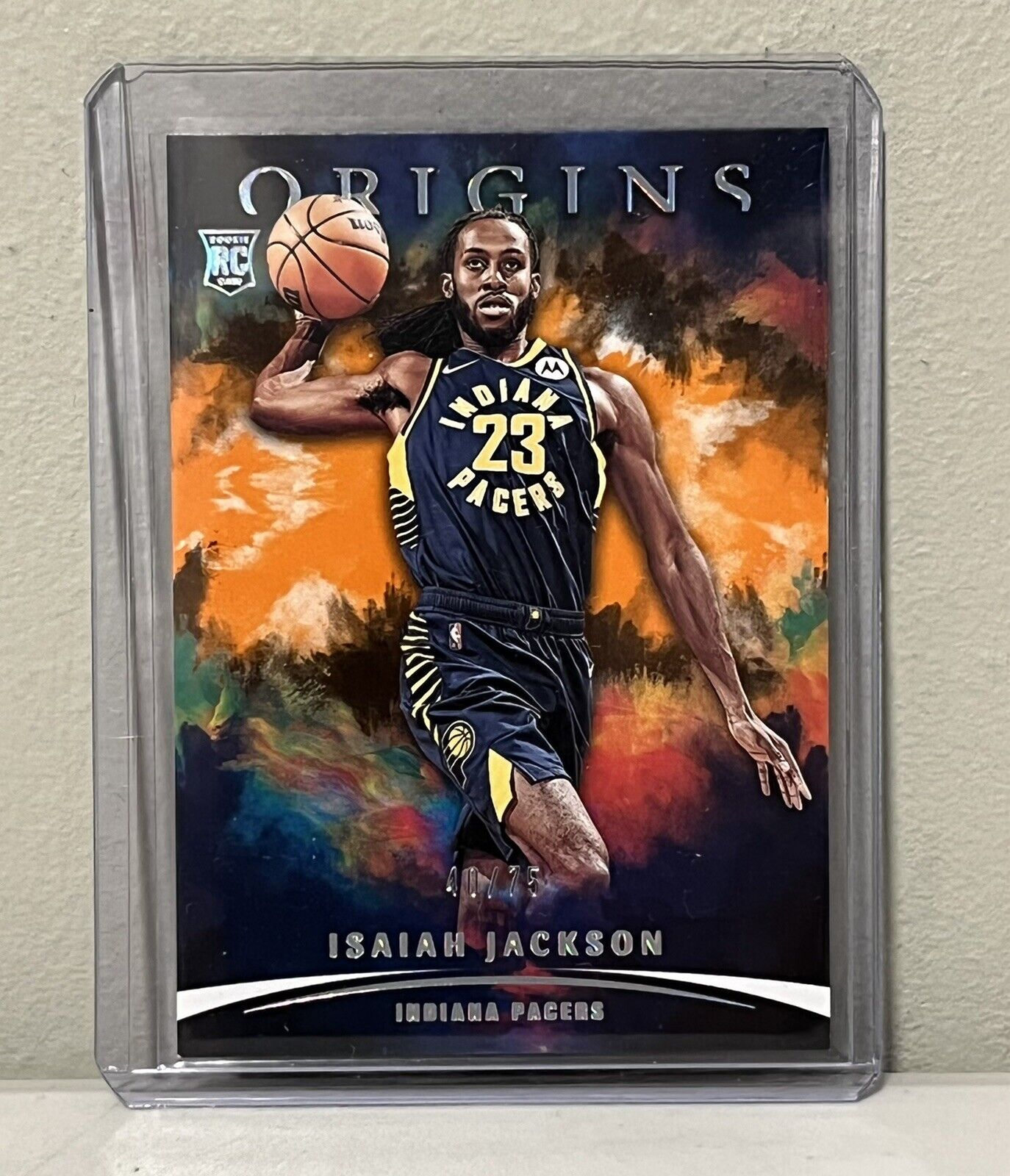 Isaiah Jackson 2021-22 Panini Origins Rookie Card #72 Orange Parallel /75 Pacers