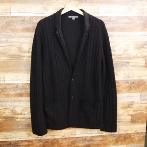 John Varvatos Kaschmir Strickjacke Größe L Schal Herren schwarz - Bild 1 von 10