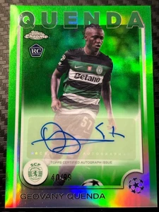 2024-25 Topps Chrome UEFA Geovany Quenda Auto RC Green Refractor #40/99 - Bild 1 von 1