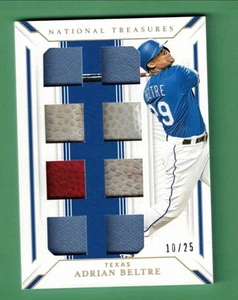 2019 PANINI NATIONAL TREASURES /25 ADRIAN BELTRE EIGHT BATTING GLOVES Game Used - Picture 1 of 2