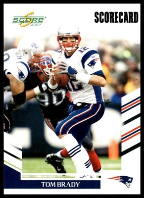 2007 Score #155 Tom Brady Scorecard #/750 SP - Image 1 of 2