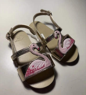 Sandalia Janie & Jack Flamingo talla 7 funciona pequeña nueva sin etiquetas Foto 1 de 4