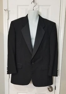 Pierre Balmain Men's Black Wool Tuxedo Dinner Jacket Size 41R - Picture 1 of 6