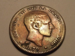 #1082 Spain; 10 Centimos 1879 - Picture 1 of 2