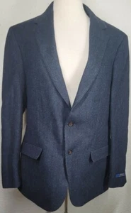 $398 Polo RALPH LAUREN Hombre 40R LANA Abrigo Deportivo TRAJE CHAQUETA Azul Negro Blazer 40 - Imagen 1 de 12