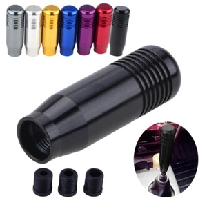 Black Aluminum Manual Car Auto Gear Stick Shift Knob Shifter Lever Universal - Picture 1 of 8