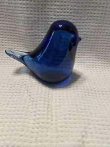 "Pisapapeles vintage Wedgewood de vidrio azul pájaro marcado Wedgewood Inglaterra 3,5""" - Imagen 1 de 5