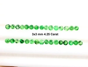 Granate Tsavorita Verde 100% Natural 3x3 mm Lote 4,25 Cts Forma Redonda Granate - Imagen 1 de 10