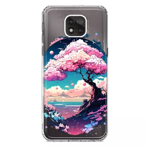 For Motorola Moto G Power 2021 Shockproof Case Cherry Blossom Ocean Floral - Picture 1 of 6