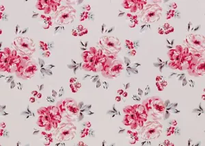 Cath Kidston Fabric BRAMPTON BUNCH RASPBERRY 140cm Wide x Sold by the Meter - Picture 1 of 3