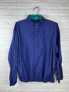 Eddie Bauer Outdoor Windbreaker Jacket 3/4 Button Purple Blue Medium Vintage - Picture 1 of 4