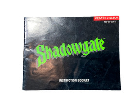 Authentic Original Nintendo NES Shadowgate Manual Only! Instruction booklet