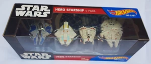 Mattel Hot Wheels Star Wars Hero Starship 4 Pack Die Cast NEW Sealed 2014 (#50) - Picture 1 of 12