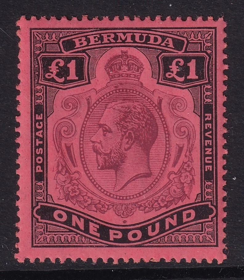BERMUDA GV SG55, £1 purple & black/red, lightly mounted mint - Image 1 of 2