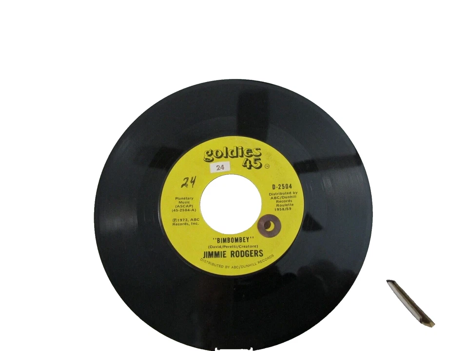 45 RECORD - JIMMIE RODGERS - BIMBOMBEY - Image 1 of 1