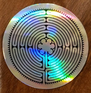 CHARTRES LABRYNTH holografischer Aufkleber Vinyl 2,5 Zoll UV WETTERBESTÄNDIG  - Bild 1 von 1