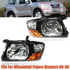 For Mitsubishi Pajero Montero L & R Set Headlights Head Lights Lamps 2000-2006 - Foto 1 di 12