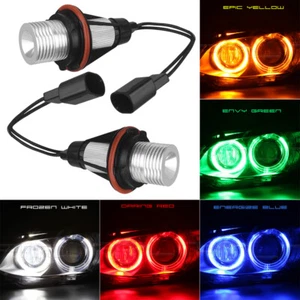 2x Angel Eyes LED Ring Light Marker Bulbs Fit For BMW X5 E39 E53 E60 E61 E63 E66 - Picture 1 of 12