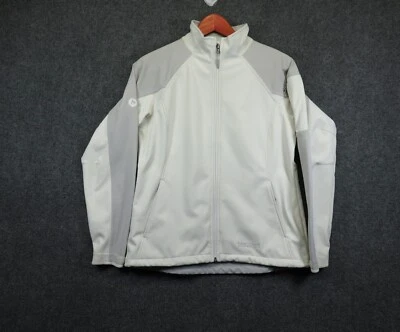 Marmot Jacket Women’s Large Soft Nylon Shell Fleece Lined Zip Pockets White - Image 1 of 4