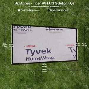 Tyvek Footprint for the Big Agnes Tiger Wall Ul2 Solution Dye Tent - Picture 1 of 2