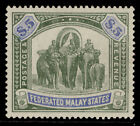 MALAYSIA - Federated Malay EDVII SG50, $5 green & blue, LH MINT. Cat 325.