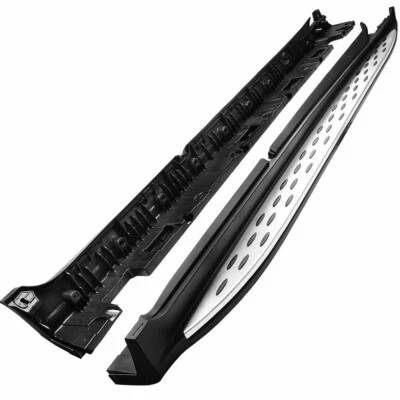 MERCEDES BENZ GLC X253 OND COUPE RUNNING SIDE STEPS FOR 2015+ BLACK/SILVER UK - Image 1 of 4