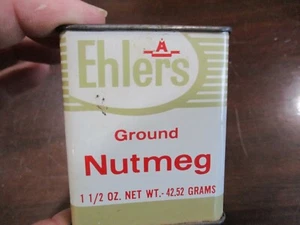 Ehlers ground Nutmeg spice tin Brooks Bond Foods Inc. Creative Cooking Hints tin - Picture 1 of 8