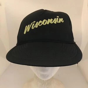 Vintage Wisconsin Trucker SnapBack hat 1990s 80s N18 - Picture 1 of 5