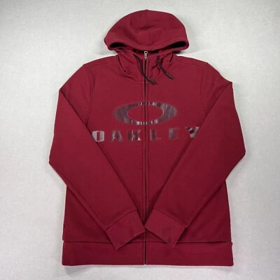 Oakley Hoodie Sweatshirt Men's Size XL Red Spellout Logo Full Zip Skater Y2K - Image 1 of 4