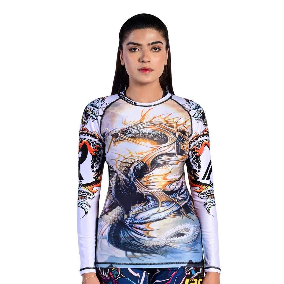 Koyes Fightwear  MMA Compression  Women's Rash Guard Wrestling Long Sleeve Top - Image 1 of 4