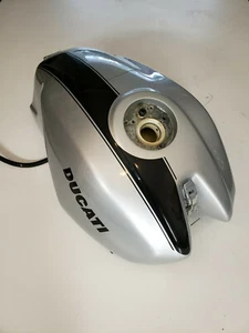 06 07 08 Ducati Monster S2R 1000 GAS FUEL TANK GREY BLACK STRIPE NO DAMAGE!! - Picture 1 of 12