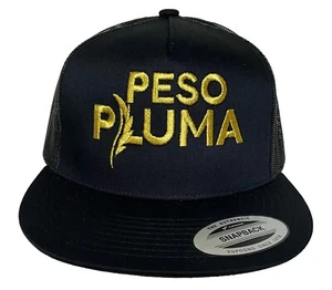 PESO PLUMA  Y SUS CORRIDOS  BÉLICOS  HAT BLACK MESH MEXICO EL CHAPO GUZMAN - Picture 1 of 2