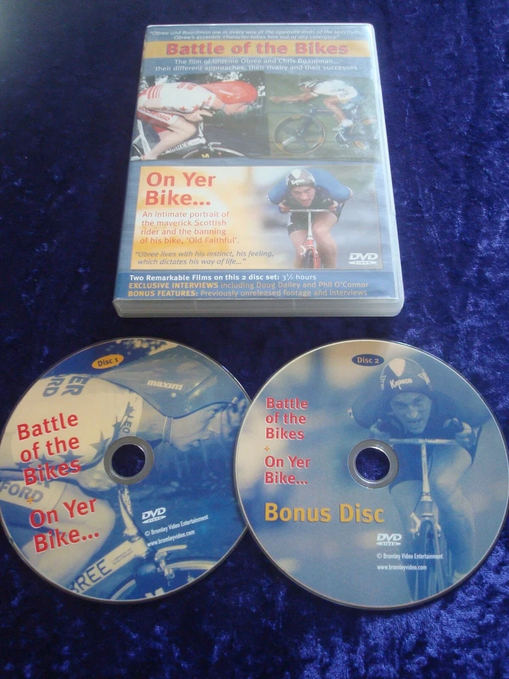 DVD BATTLE OF THE BIKES CYCLING SPORTS DVD 2 DISC EDITION OBREE BOARDMAN - Image 1 of 1