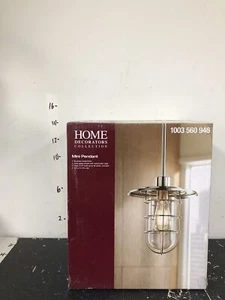 Home decorators collection 1-Light Brushed Nickel Fisherman Style Mini Pendant ( - Picture 1 of 4