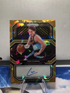 2020-21 Panini Prizm Orange Cracked Ice Cedi Osman Auto #PE-CED Cavs - Bild 1 von 2