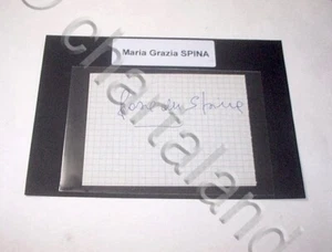 Autografo originale Maria Grazia Spina - foglietto - 1985 ca. 18 - Foto 1 di 1