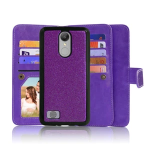 For Samsung J7 2017/Sky Pro/Prime/J727/Halo Luxury 8 Card Slot Glitter Wallet - Picture 1 of 16