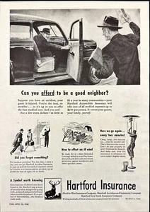Hartford Insurance Vintage Print Ad 1946 - Picture 1 of 6