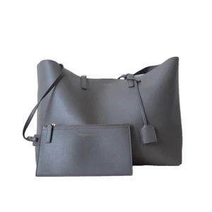 YVES SAINT LAURENT YSL Shopping Leather Tote Bag with Pouch  Height 30 width 34 - Picture 1 of 10