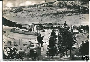 ab 09 1954 ROCCARASO (L'Aquila) Seggiovia - viagg. Ed.Angeli Terni - Imagen 1 de 1