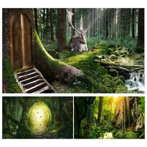 Forest Synthesis Green Spring Vinyl Photography Background Studio Photo Backdrop