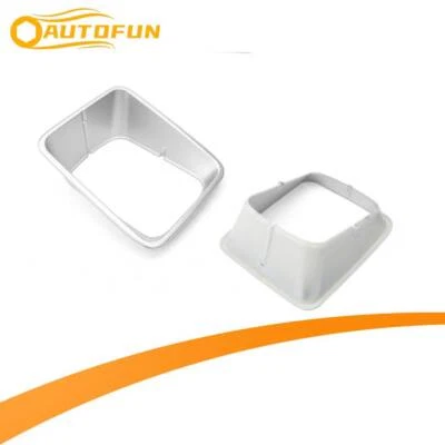 Headlight Bezels Plastic Gray Pair For Freightliner FL50 FL60 FL70 FL80 FL106 - Image 1 of 4