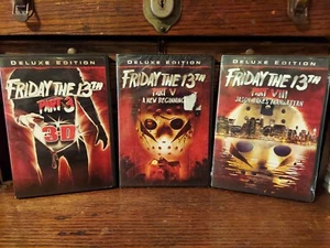 FREITAG DER 13. Teil 3, V & VIII DELUXE EDITION 2009 DVDs mit 2 versiegelten Neu im Karton SET - Bild 1 von 10